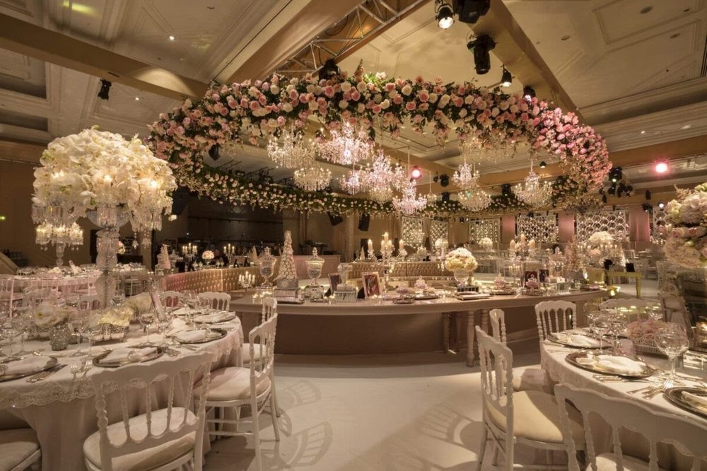 Photo of a decorated event venue